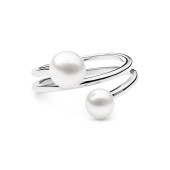 Inel argint cu perle naturale albe DiAmanti SK20473R_W-G